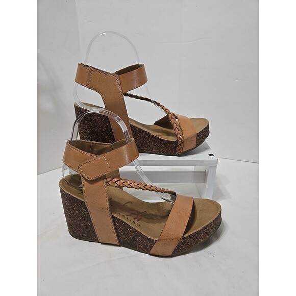 Blowfish Malibu Womens Wedge Strap-on Sandals Size 7 Heavan 2 Brown - Picture 1 of 8